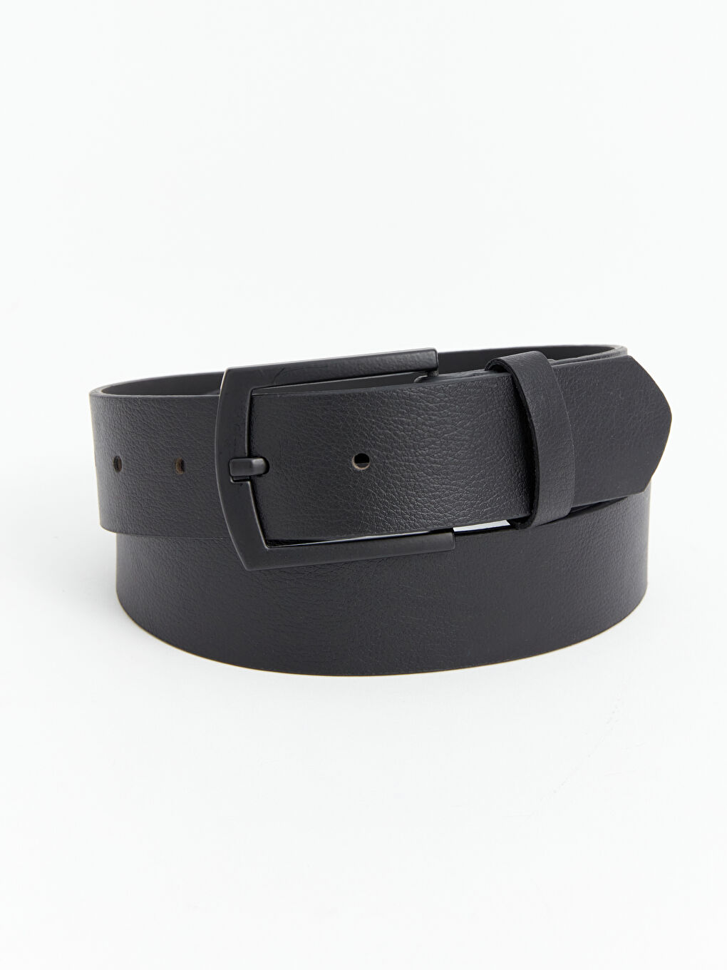 Siyah Deri Görünümlü Erkek Kemer