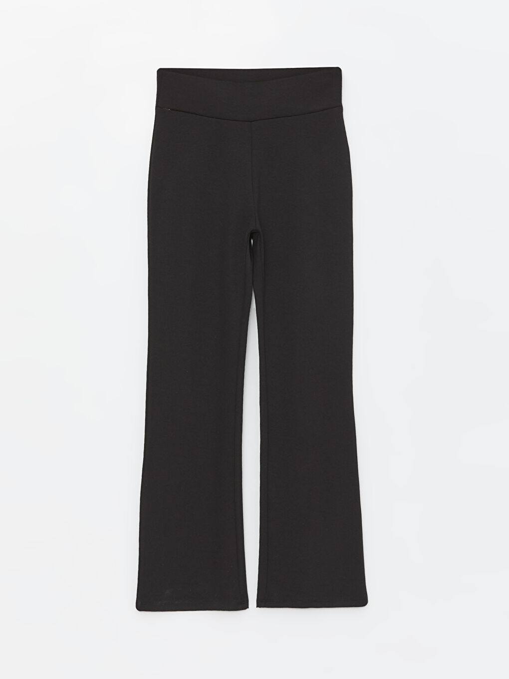 Siyah Kadın Beli Lastikli Düz Eşofman Altı-5