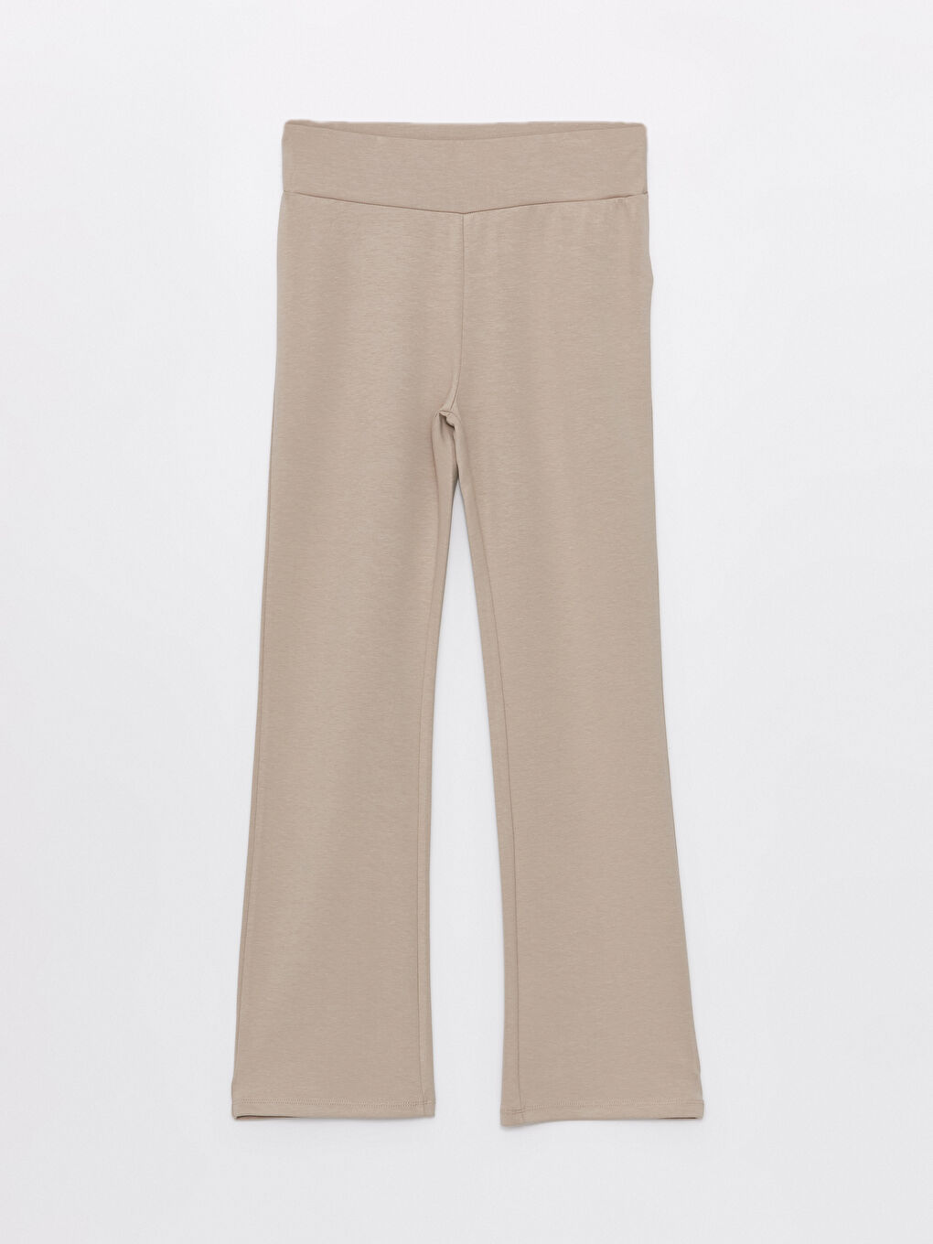 Bej Kadın Beli Lastikli Düz Eşofman Altı-5