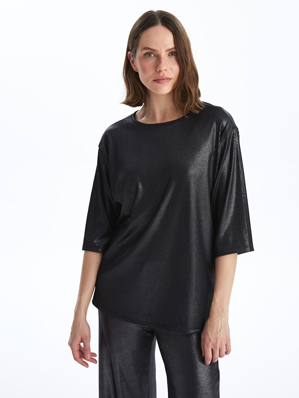Crew Neck Bright Look Women's Blouse -S4ID09Z8-CVL