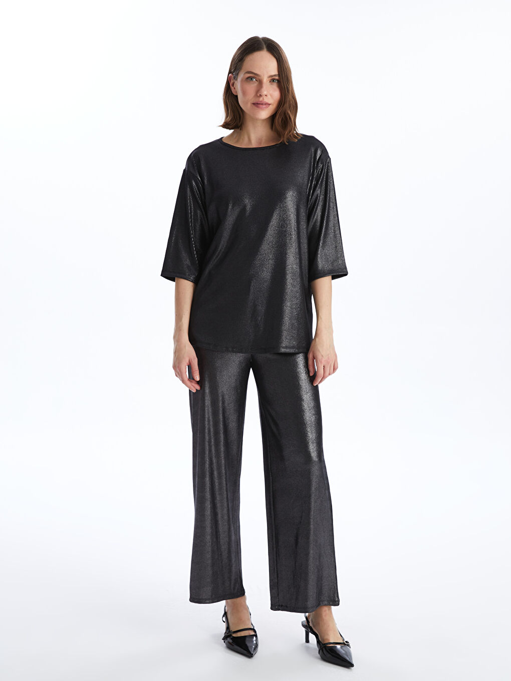 Crew Neck Bright Look Women's Blouse -S4ID09Z8-CVL