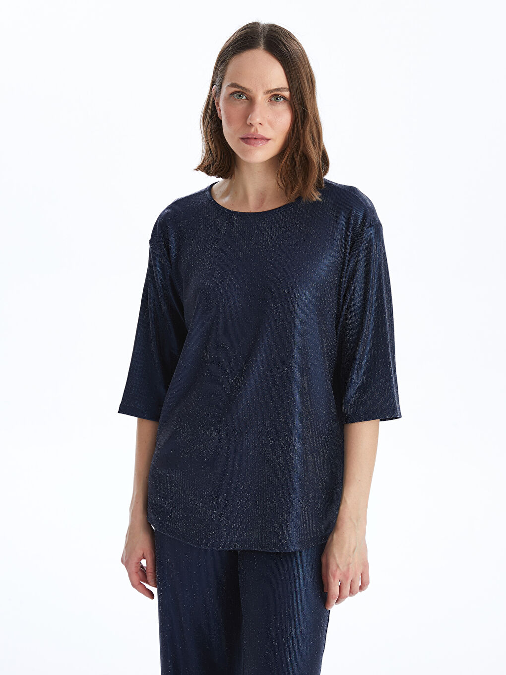 Crew Neck Bright Look Women's Blouse -S4ID09Z8-R4J