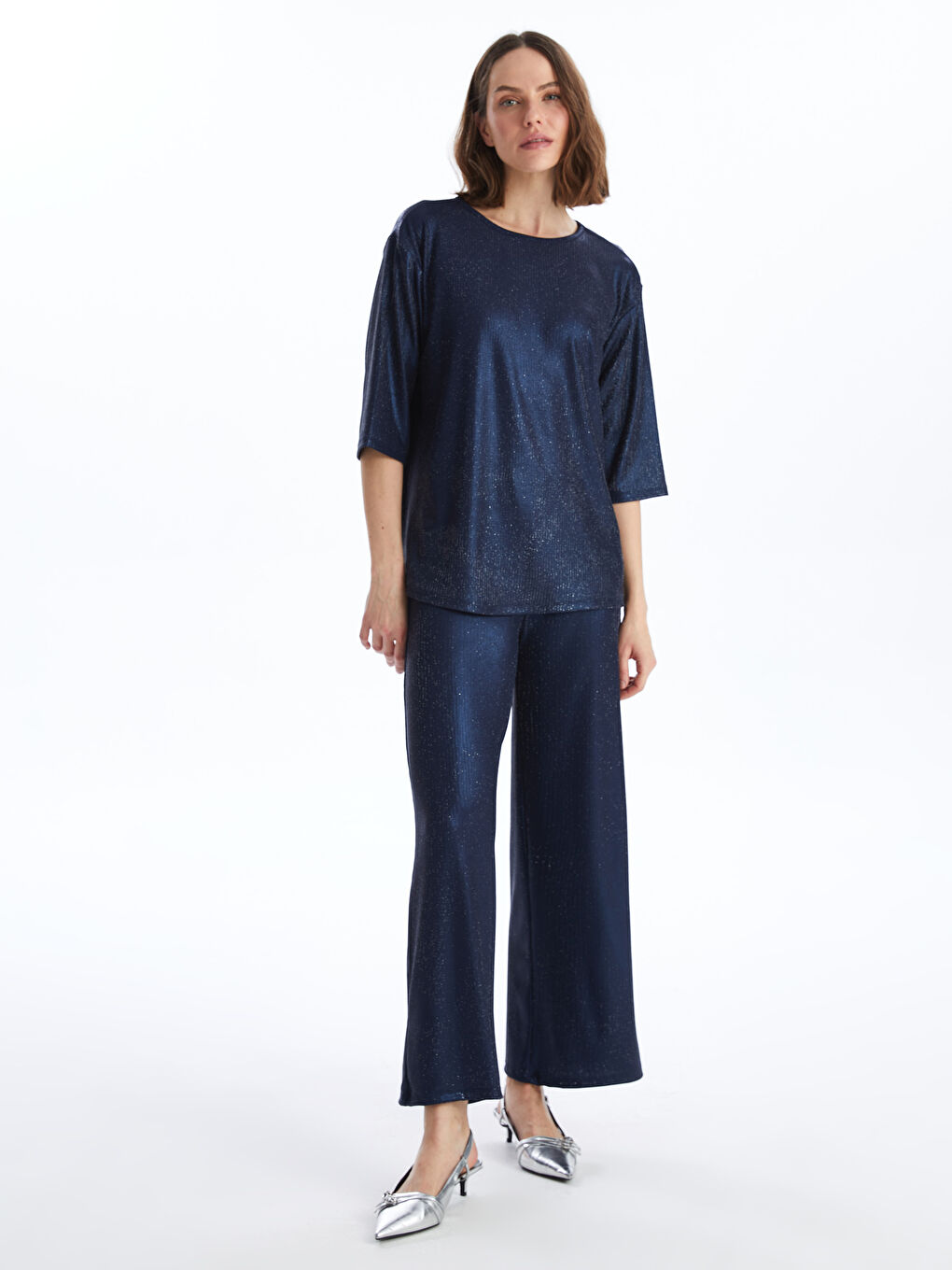 Crew Neck Bright Look Women's Blouse -S4ID09Z8-R4J