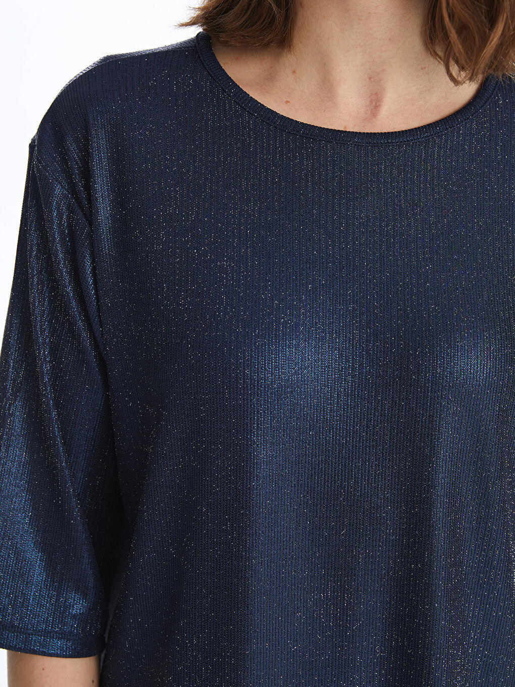 Crew Neck Bright Look Women's Blouse -S4ID09Z8-R4J