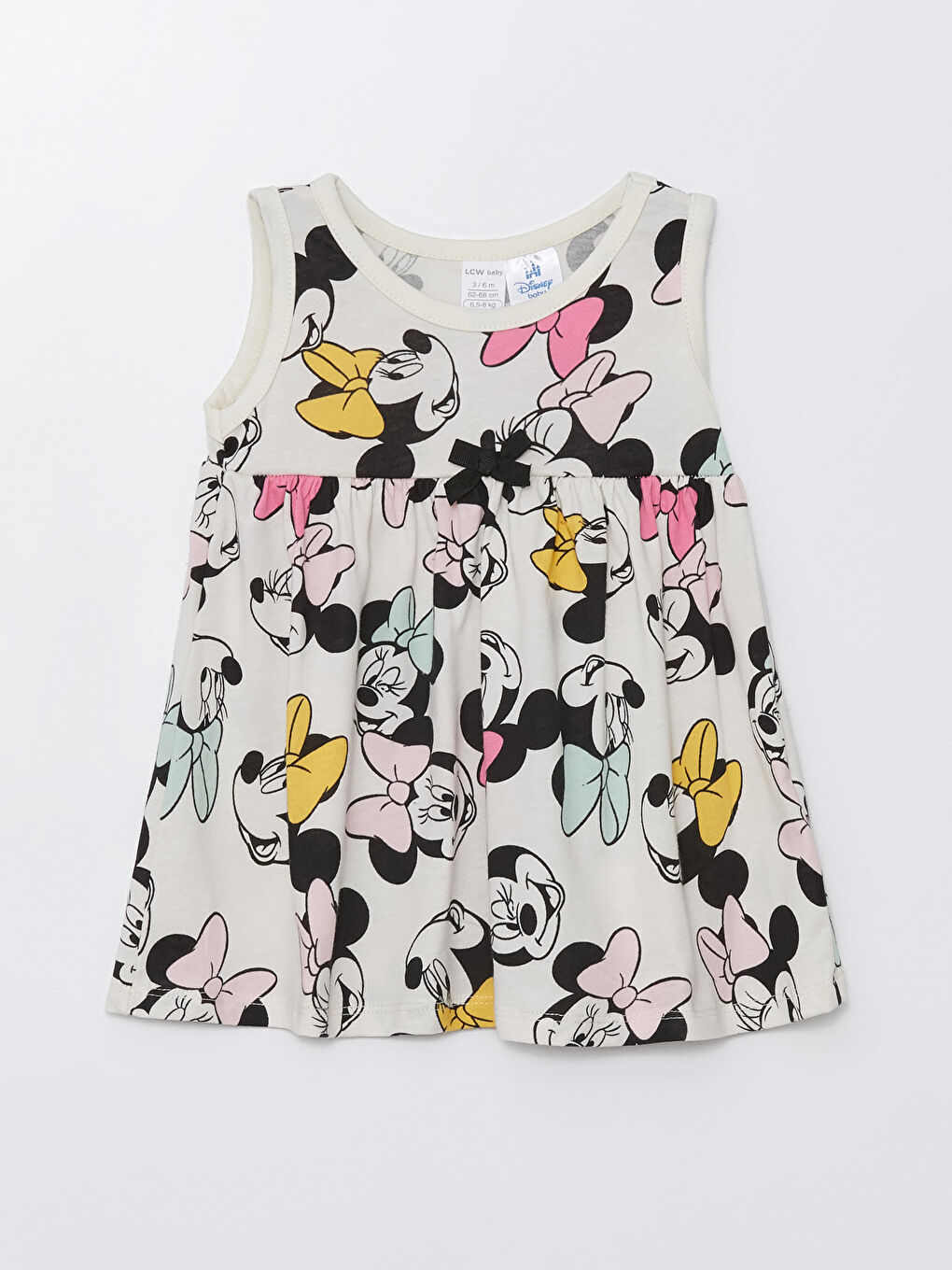 Crew Neck Minnie Mouse Printed Baby Girls' Dress 2 Pack -S4ID19Z1-P3S