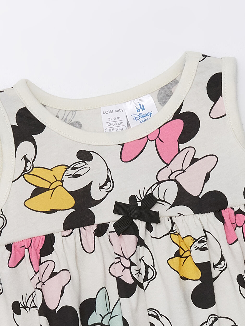 Crew Neck Minnie Mouse Printed Baby Girls' Dress 2 Pack -S4ID19Z1-P3S