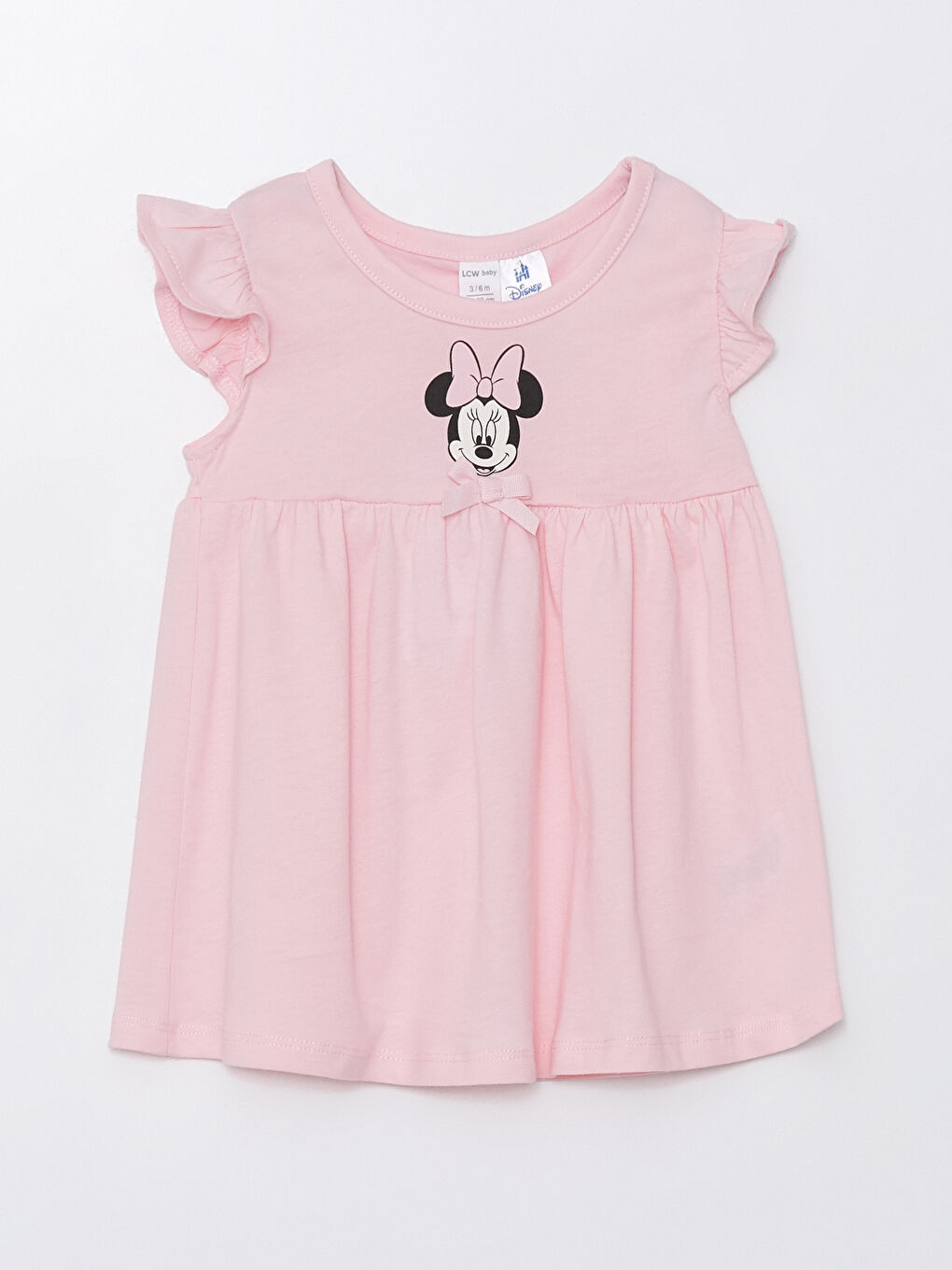 Crew Neck Minnie Mouse Printed Baby Girls' Dress 2 Pack -S4ID19Z1-P3S