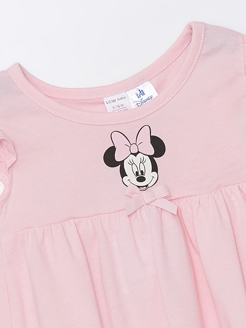 Crew Neck Minnie Mouse Printed Baby Girls' Dress 2 Pack -S4ID19Z1-P3S