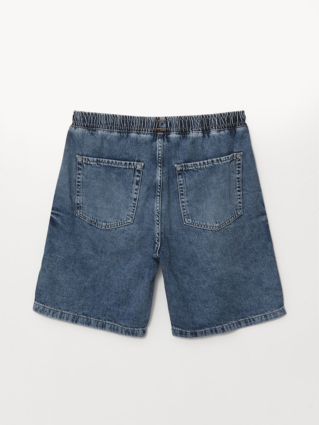 LCW Jeans Indigo Beli Lastikli Pamuklu Erkek Şort - 5
