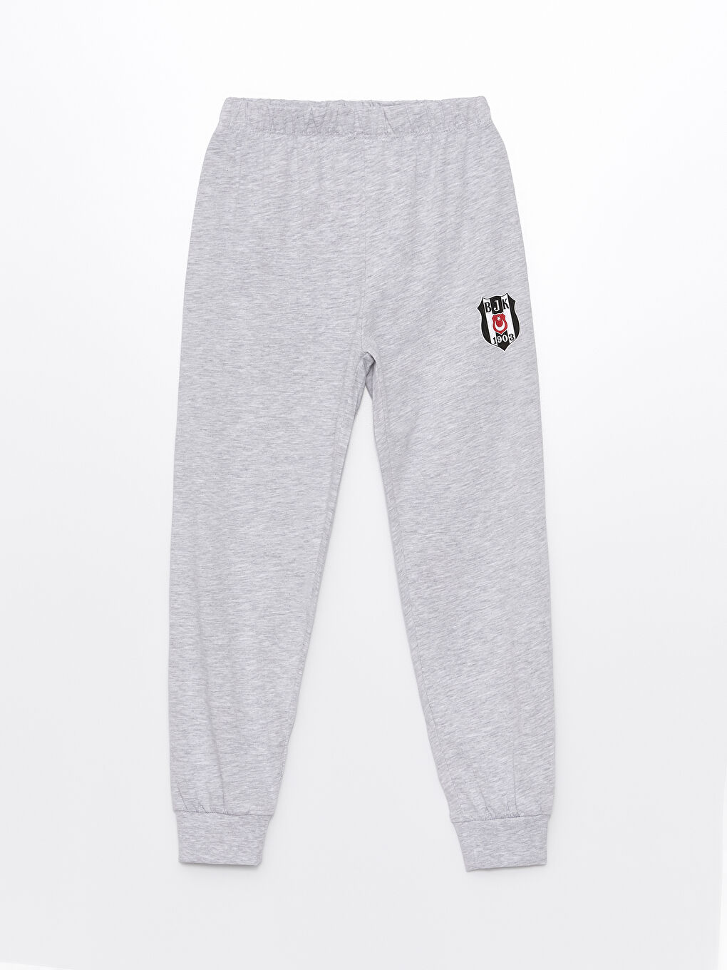 Siyah Bisiklet Yaka Beşiktaş Baskılı Uzun Kollu Erkek Çocuk Pijama Takımı-3