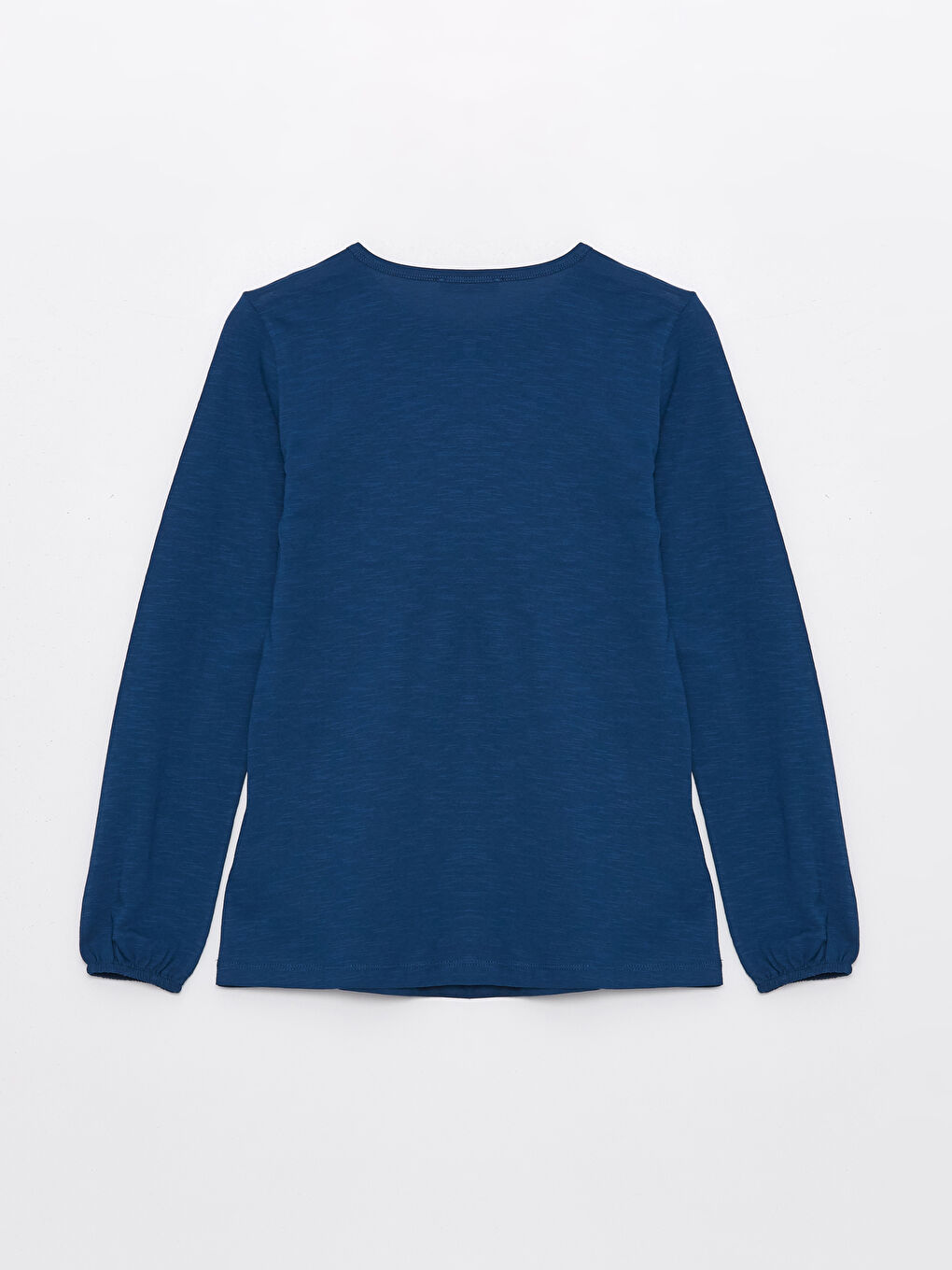 Petrol Bisiklet Yaka Desenli Uzun Kollu Kadın Bluz-5