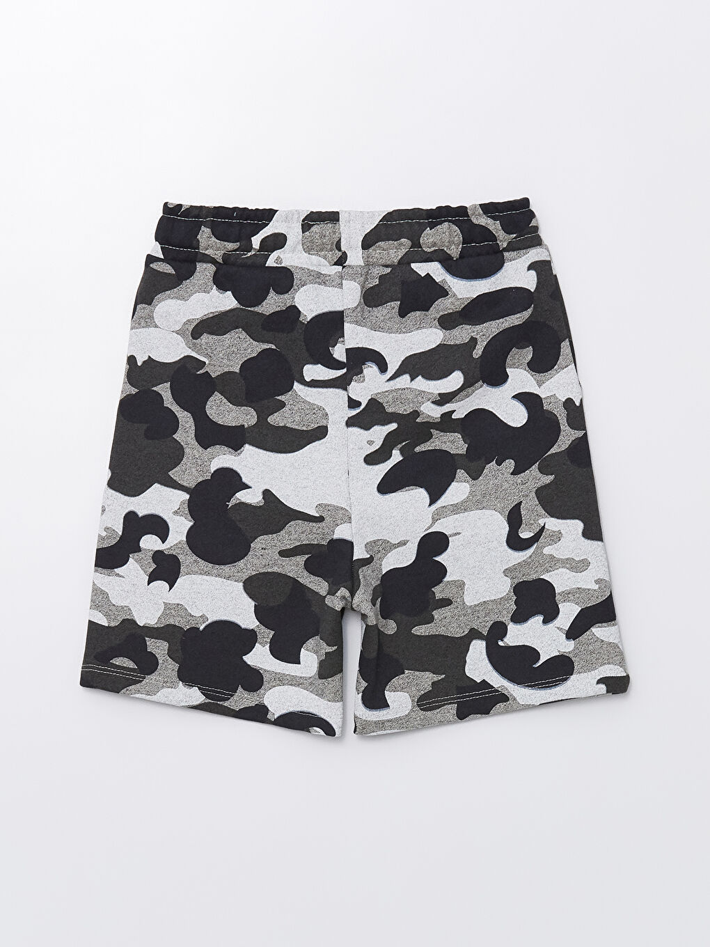Boys' Camouflage Patterned Shorts with Elastic Waist-1