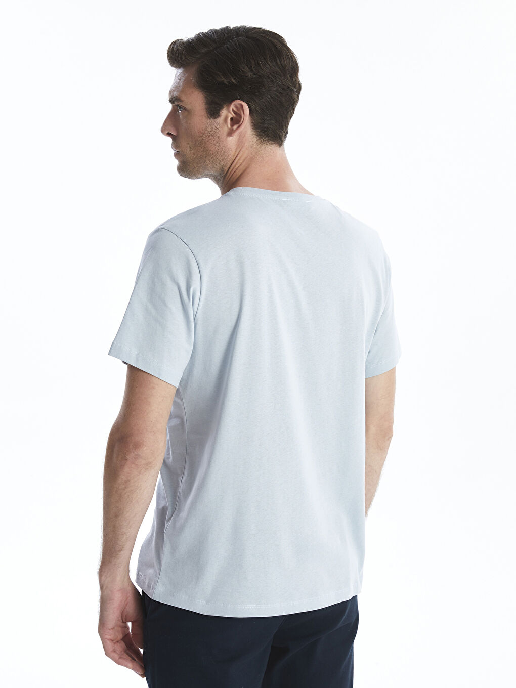 Crew Neck Short Sleeve Printed Combed Cotton Men's T-shirt -S4IE55Z8-FFH