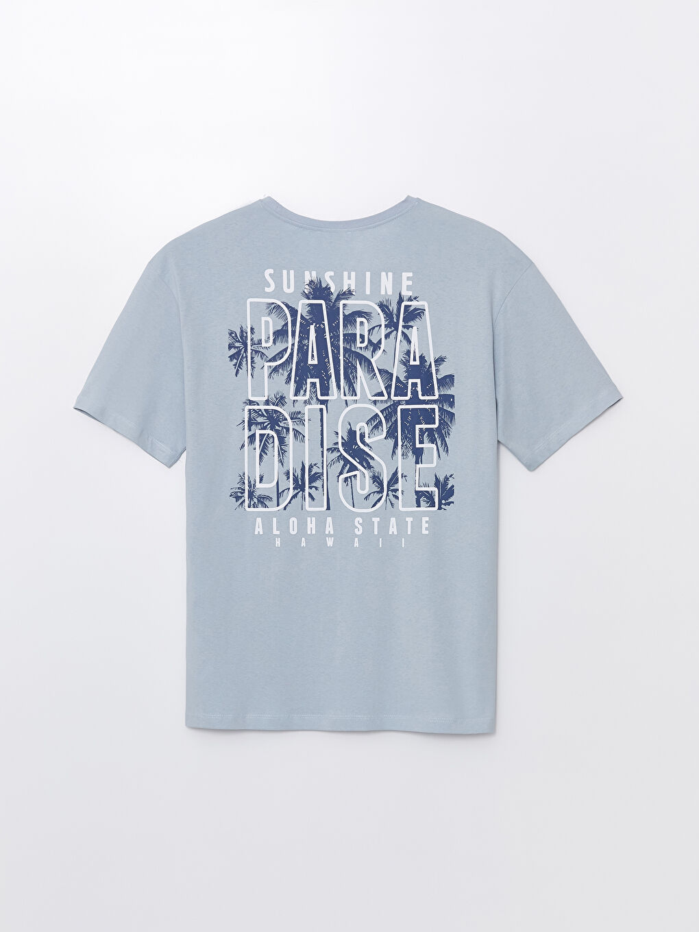 Mavi Bisiklet Yaka Kısa Kollu Baskılı Penye Erkek Tişört-6