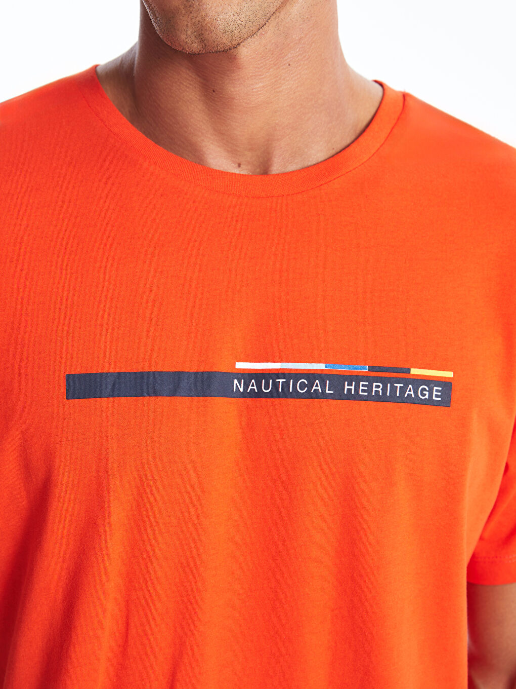Crew Neck Short Sleeve Printed Combed Cotton Men's T-shirt -S4IE68Z8-GYJ