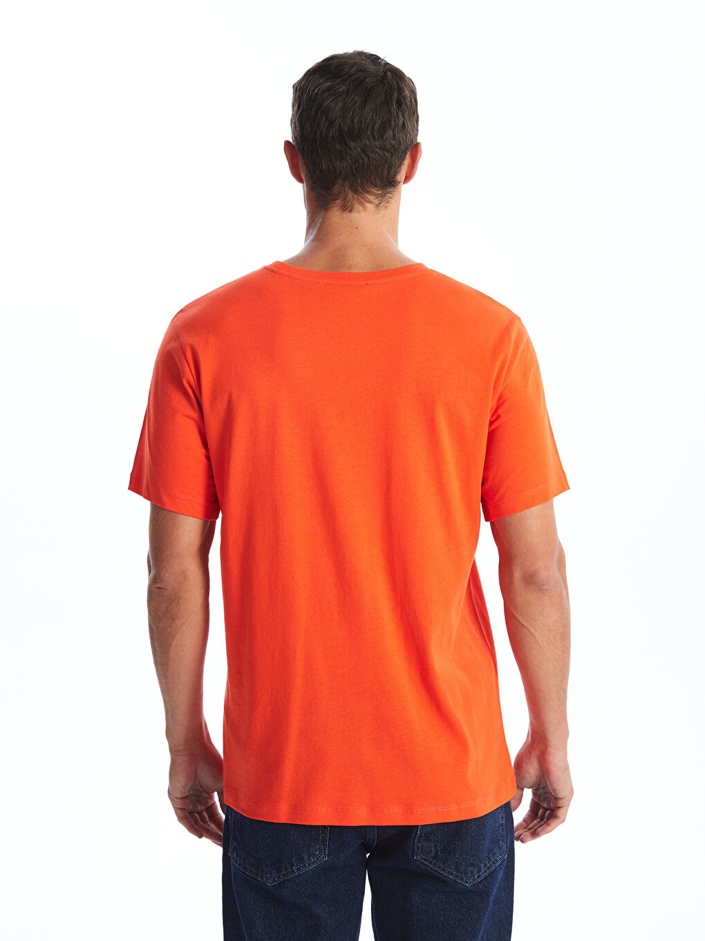 Crew Neck Short Sleeve Printed Combed Cotton Men's T-shirt -S4IE68Z8-GYJ