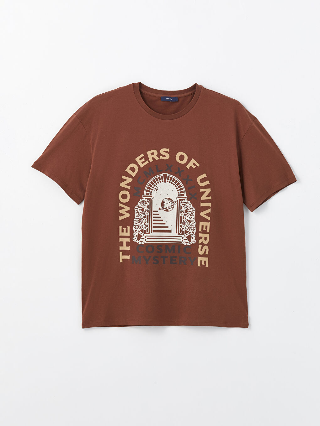 Crew Neck Short Sleeve Printed Combed Cotton Men's T-shirt -S4IE74Z8-HHN