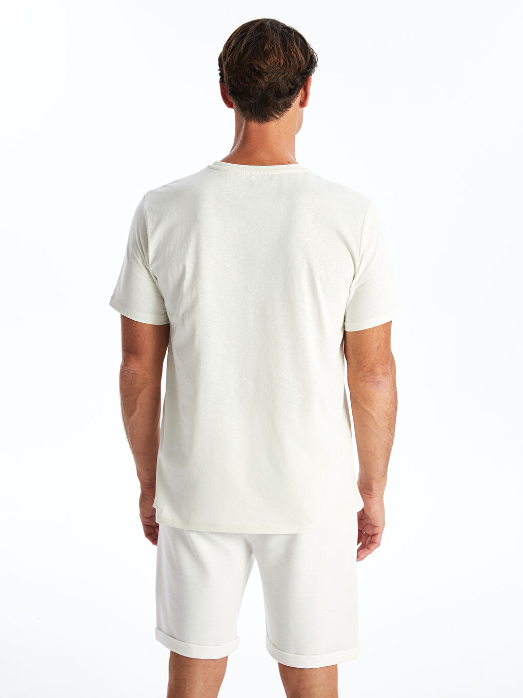 Yeşil Bisiklet Yaka Kısa Kollu Baskılı Penye Erkek Tişört-4