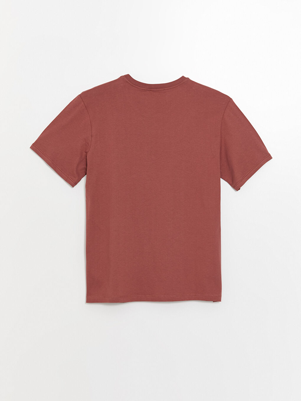 Pembe Bisiklet Yaka Kısa Kollu Baskılı Penye Erkek Tişört-6