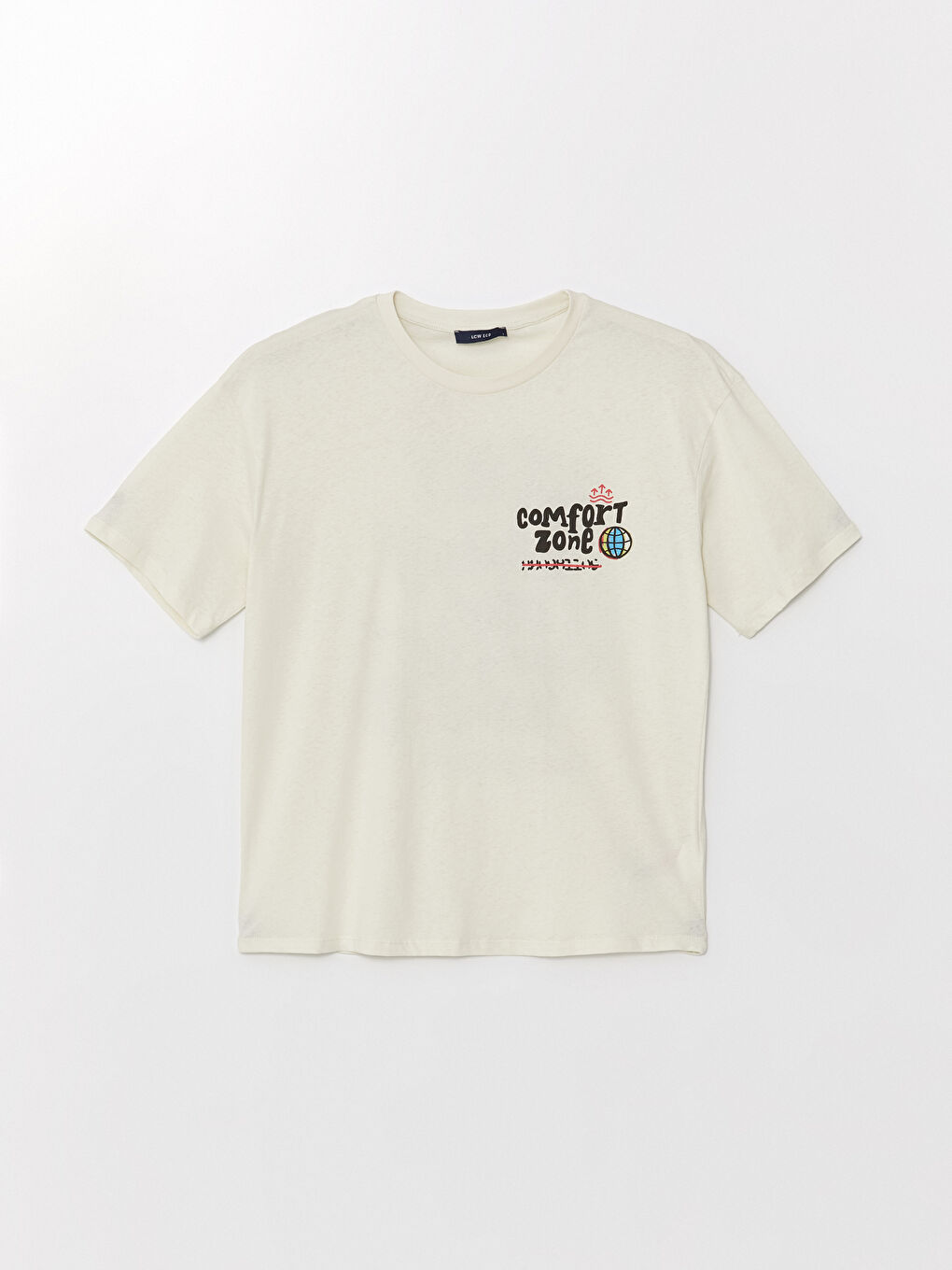 Yeşil Bisiklet Yaka Kısa Kollu Baskılı Penye Erkek Tişört-5