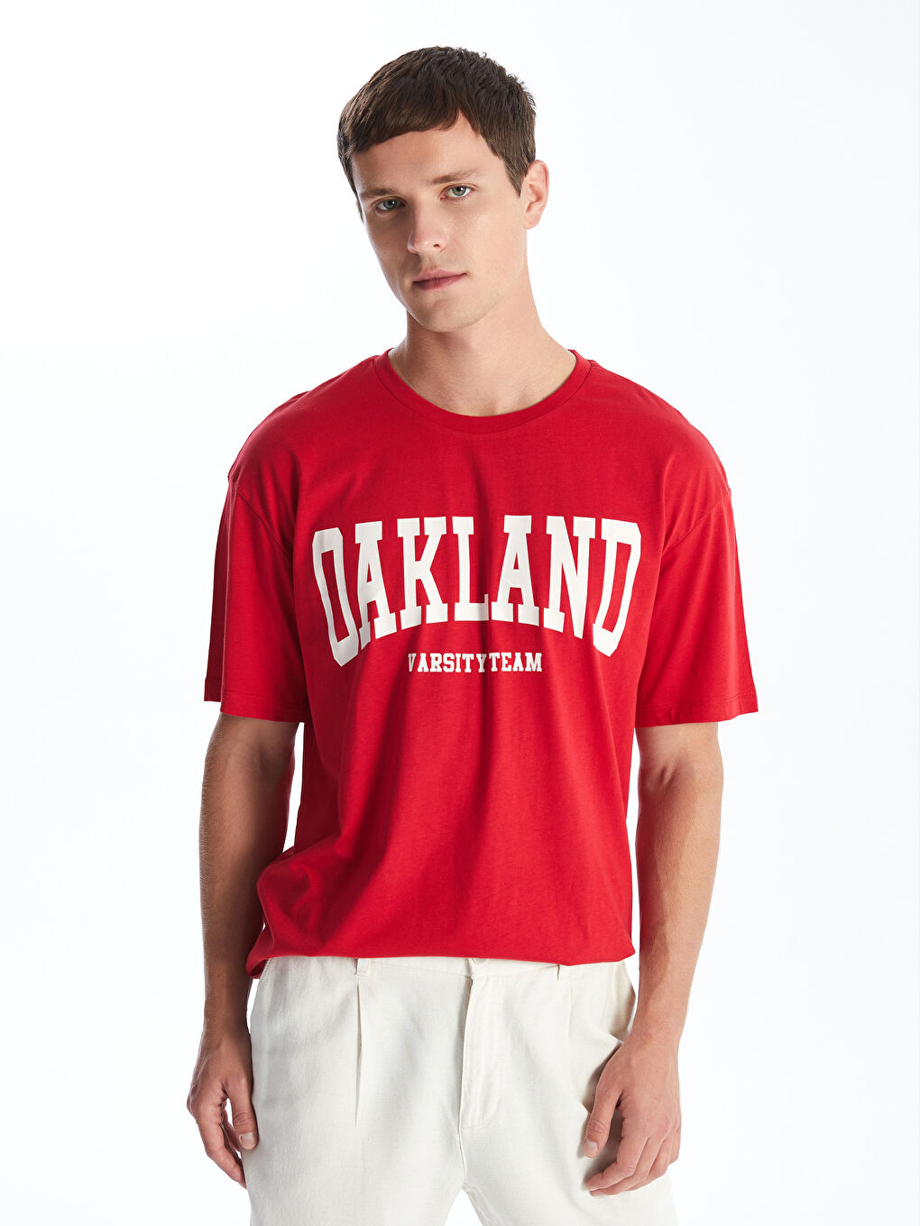 Crew Neck Short Sleeve Printed Combed Cotton Men's T-shirt -S4IF28Z8-CSG