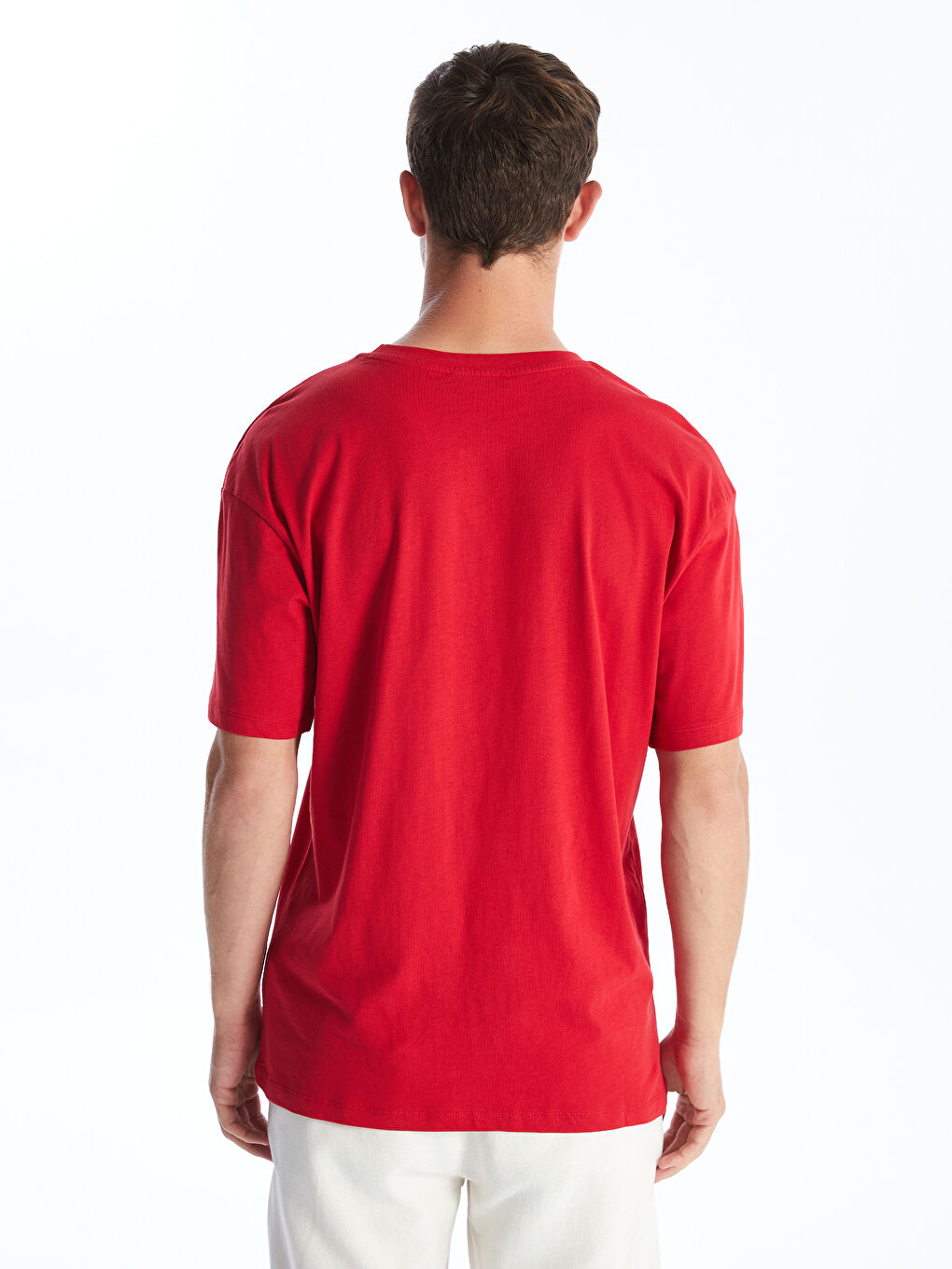 Crew Neck Short Sleeve Printed Combed Cotton Men's T-shirt -S4IF28Z8-CSG