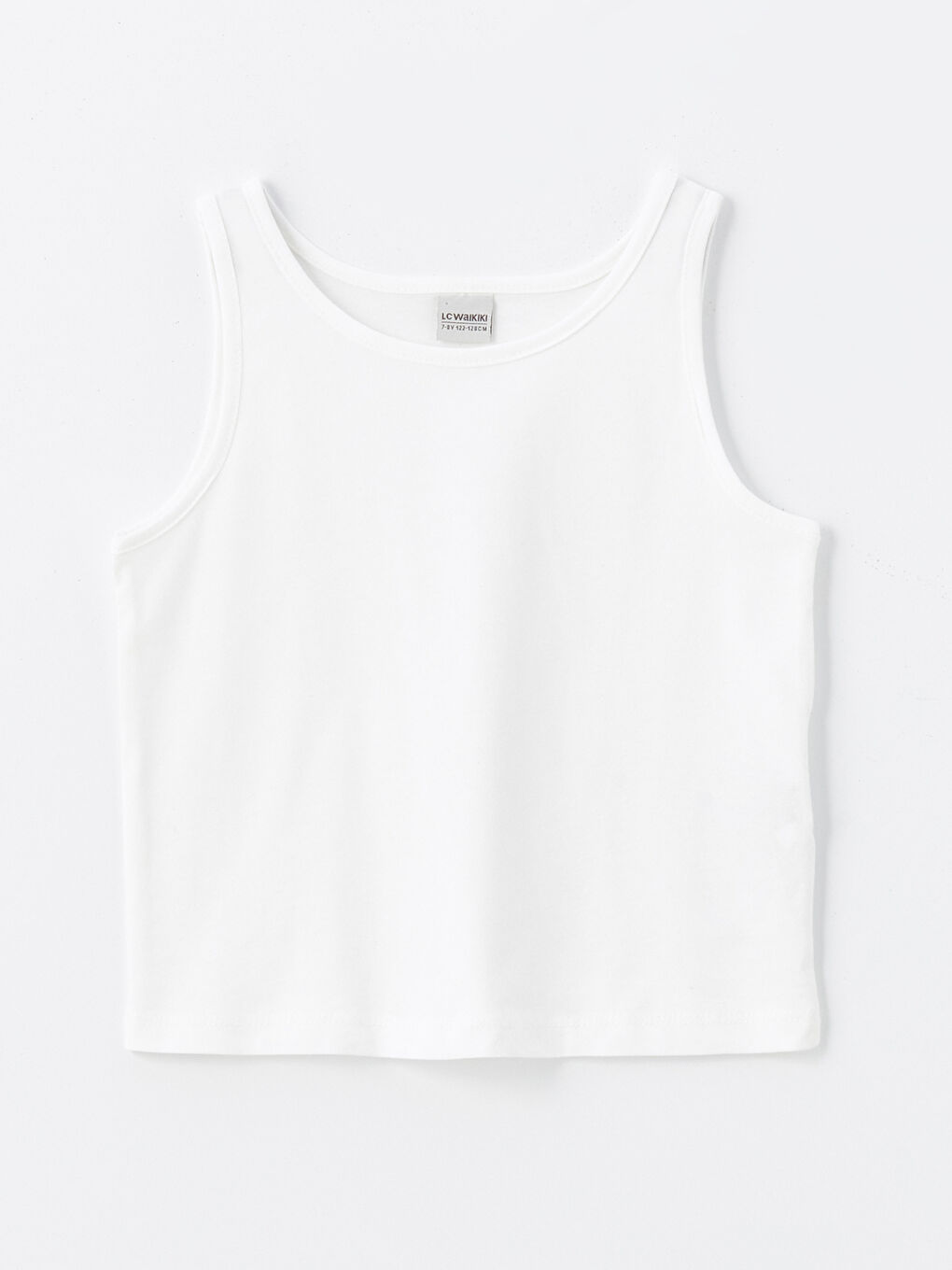 Crew Neck Printed Short Sleeve Girls' Crop T-Shirt and Tank Top -S4IF39Z4-CVL
