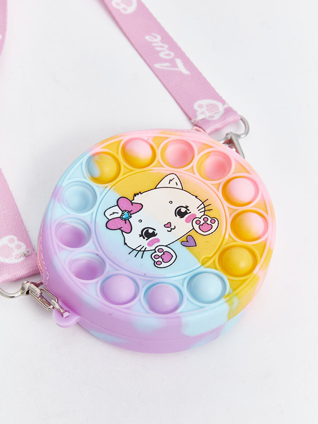 Karışık Baskılı Pop It Kız Çocuk Cüzdan-1