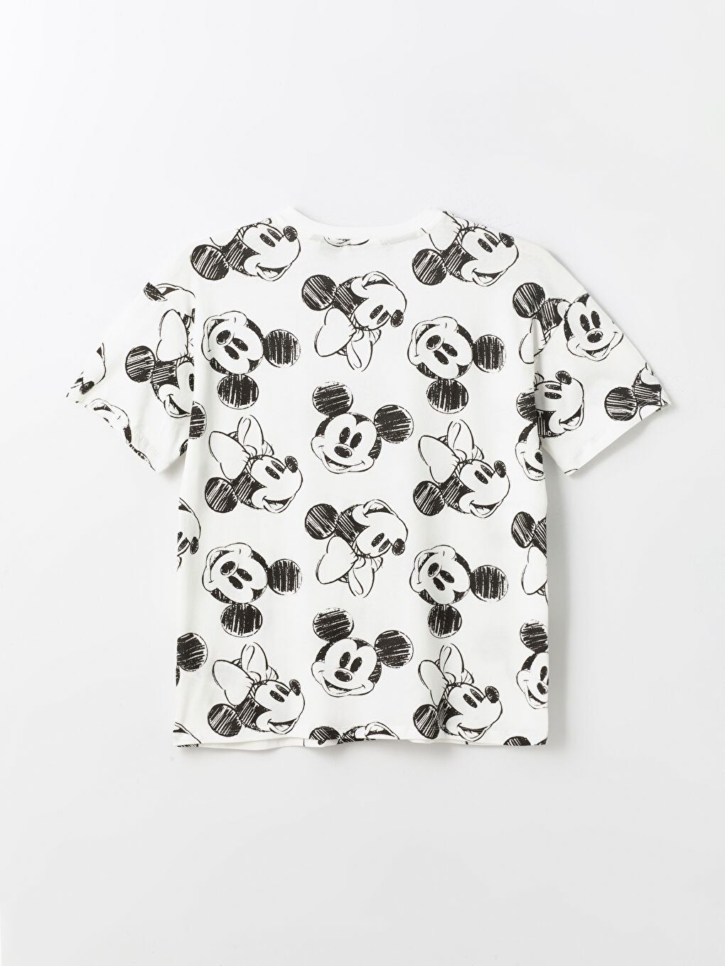 Crew Neck Mickey Mouse Printed Short Sleeve Oversize Maternity T-Shirt -S4IF55Z8-R9J