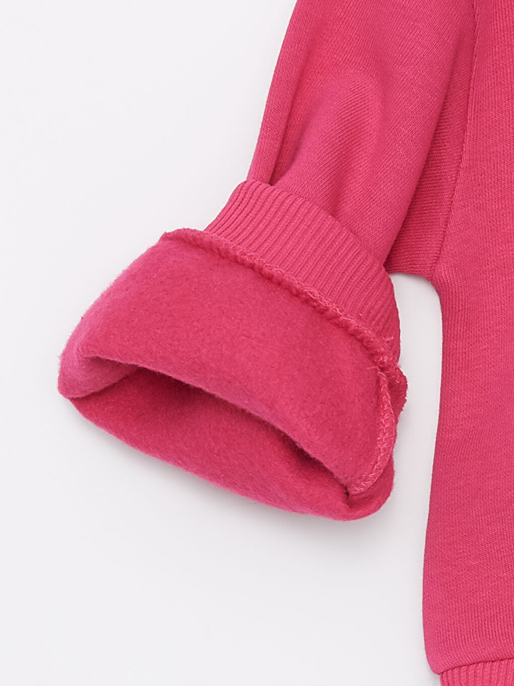 Fuşya Bisiklet Yaka Uzun Kollu Baskılı Kız Bebek Sweatshirt-2