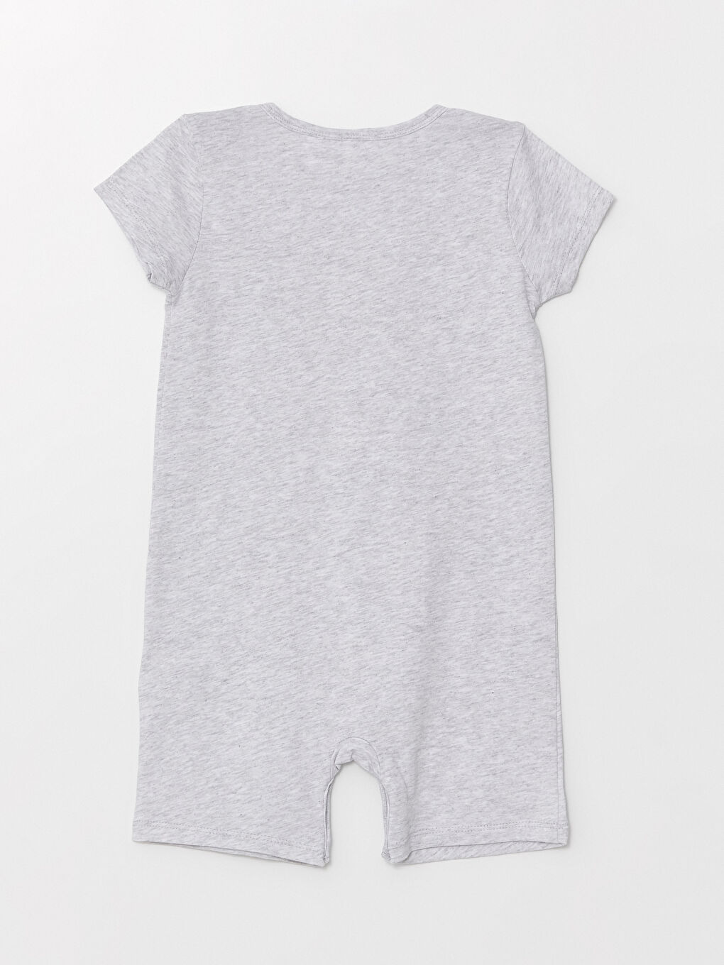 Gri Bisiklet Yaka Bugs Bunny Kısa Kollu Erkek Bebek Tulum-1