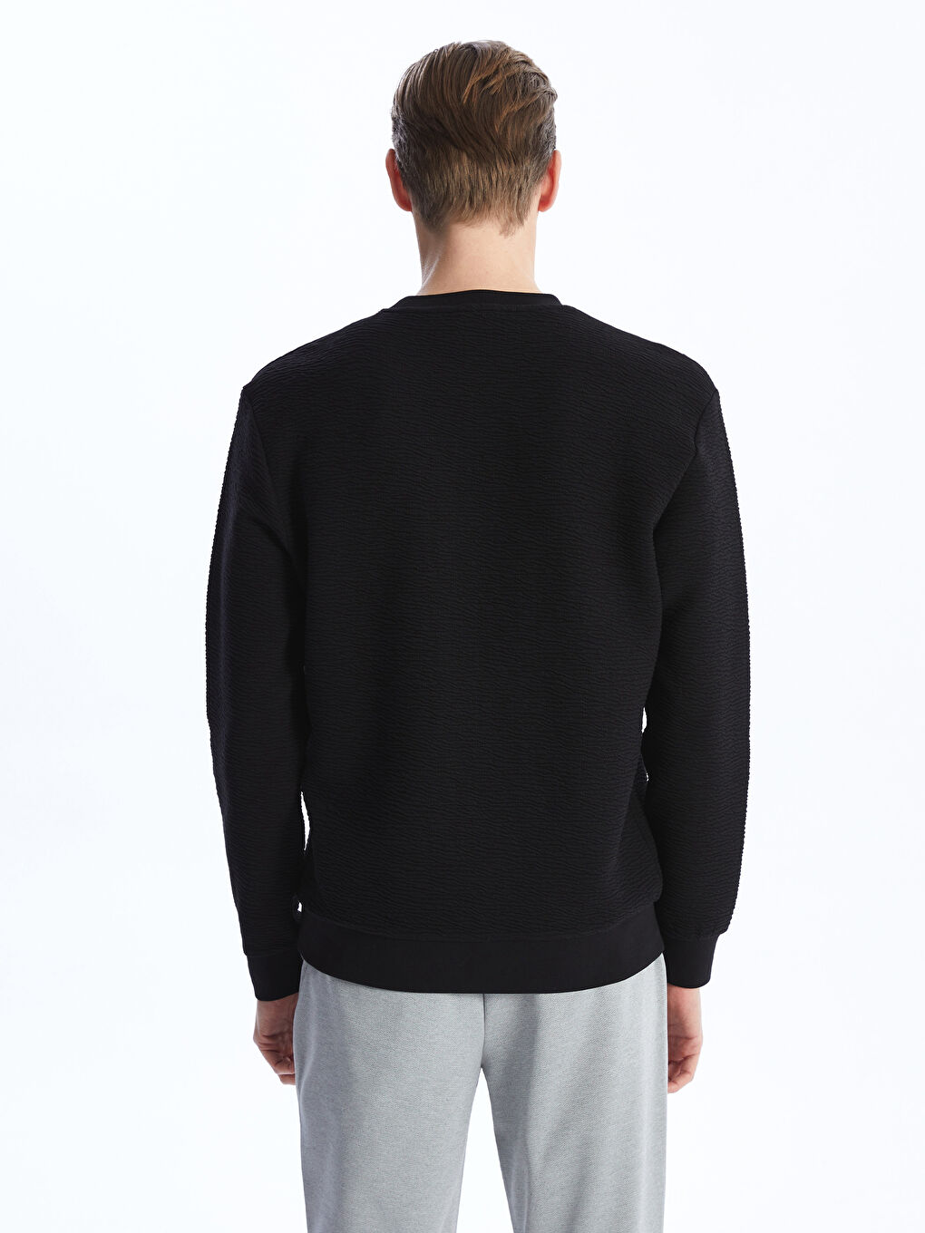 Crew Neck Long Sleeve Men's Sweatshirt -S4IG36Z8-CVL