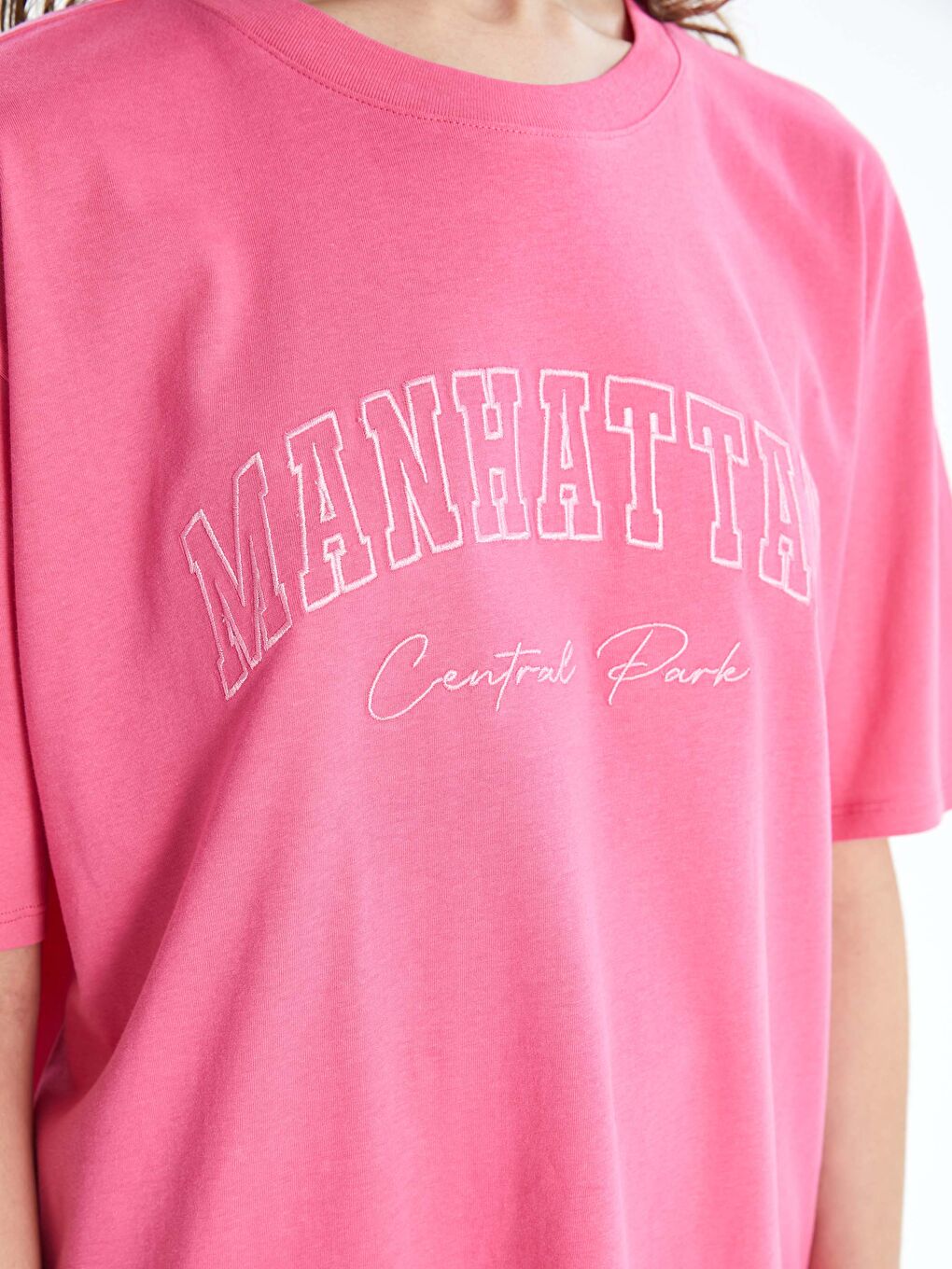 T-shirt Oversize Imprimé à Col Rond pour Femmes-3