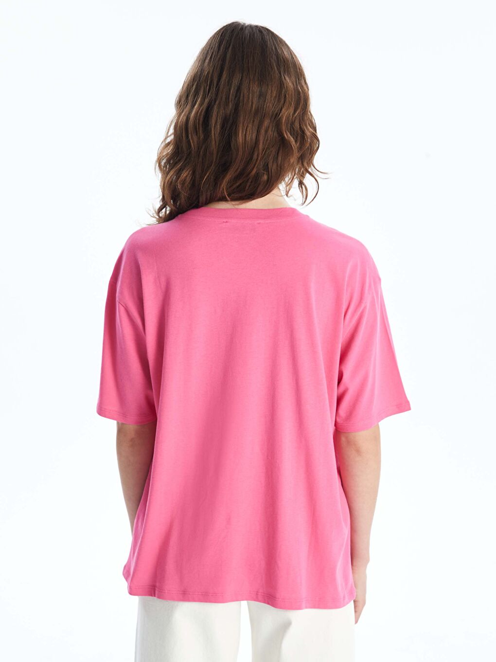 T-shirt Oversize Imprimé à Col Rond pour Femmes-4