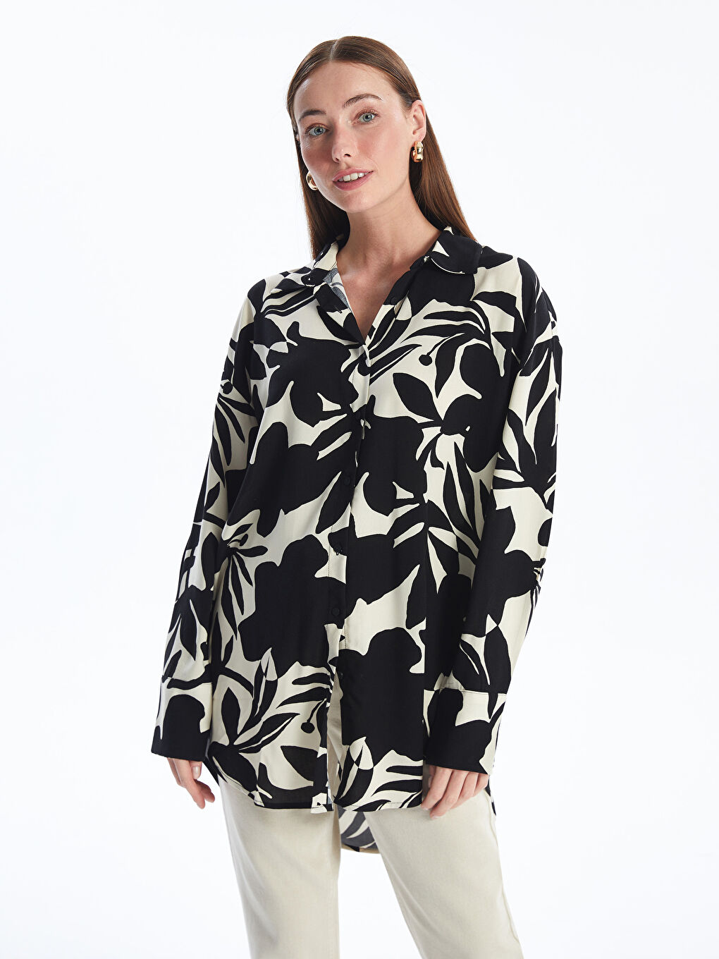 Patterned Women's Shirt Tunic