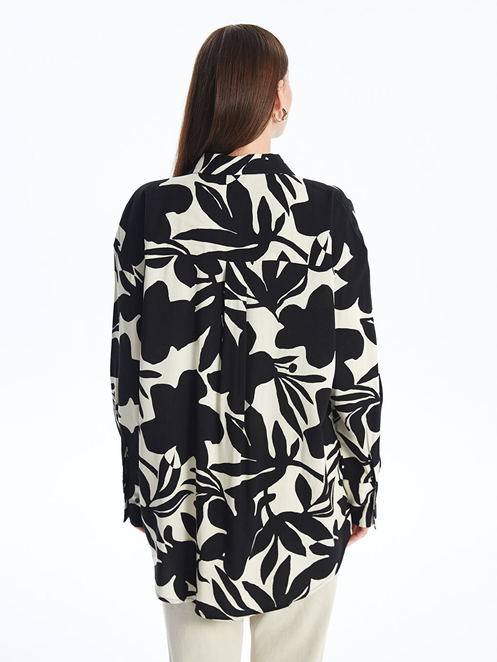 Patterned Women's Shirt Tunic-4