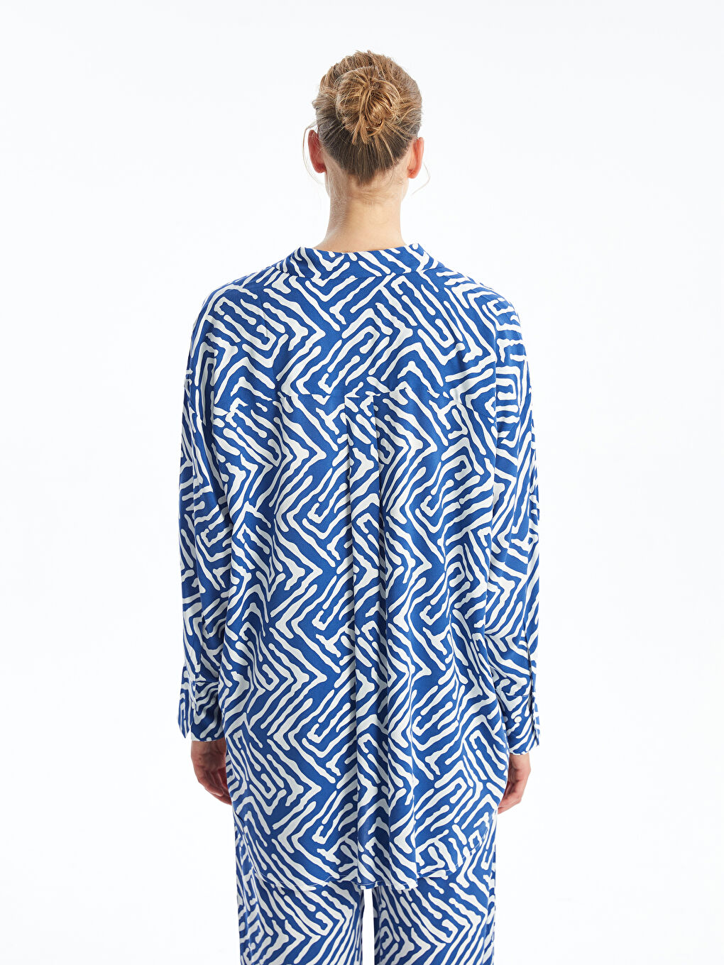 Patterned Women's Shirt Tunic-4