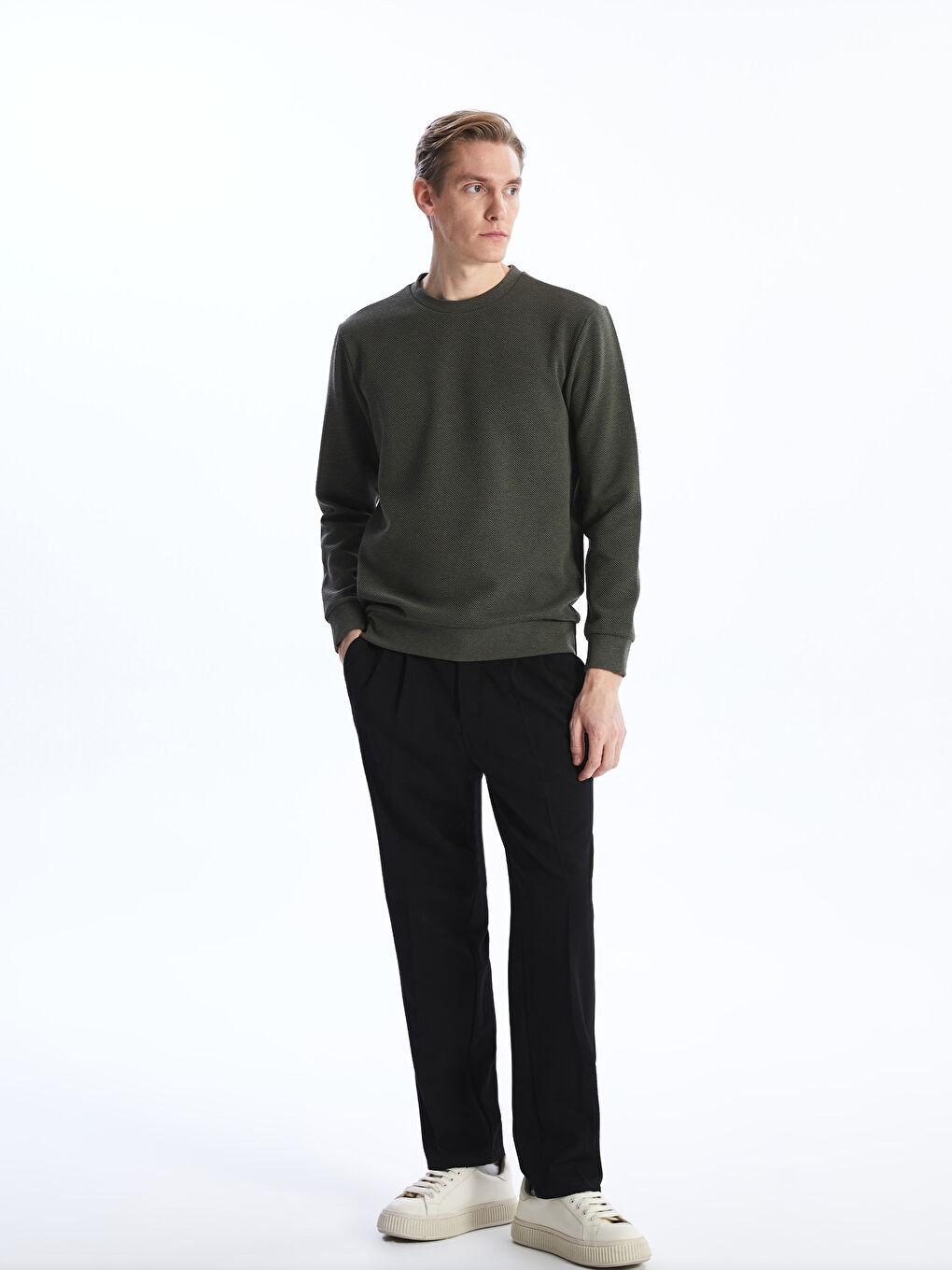 Crew Neck Long Sleeve Men's Sweatshirt -S4IG73Z8-J2L