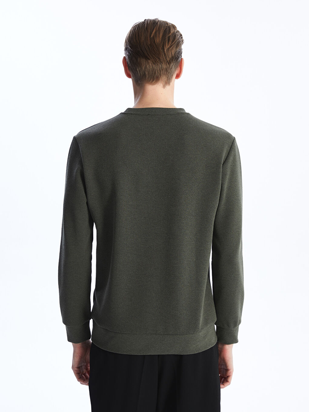 Crew Neck Long Sleeve Men's Sweatshirt -S4IG73Z8-J2L