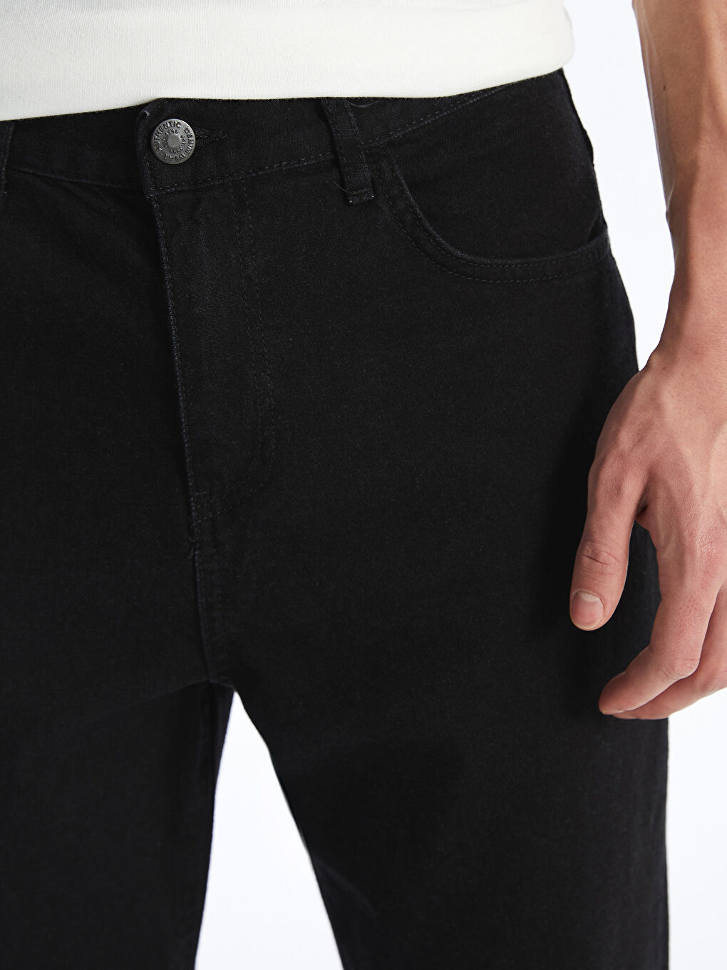 Siyah Baggy Fit Erkek Jean Pantolon-2