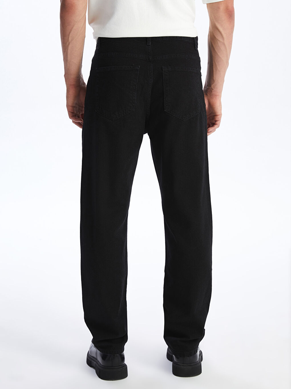 Siyah Baggy Fit Erkek Jean Pantolon-4