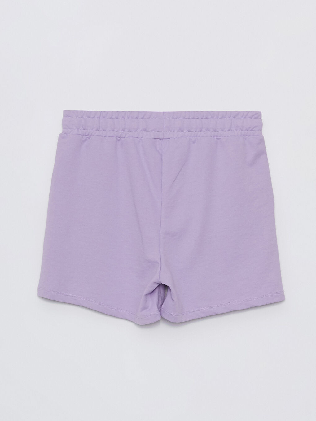 Lila Beli Lastikli Standart Fit Kadın Şort-6