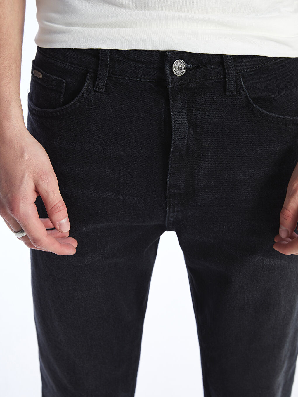 Siyah 710 Loose Fit Erkek Jean Pantolon-1