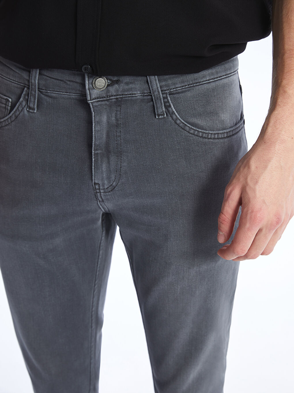 Gri 750 Slim Fit Erkek Jean Pantolon-1