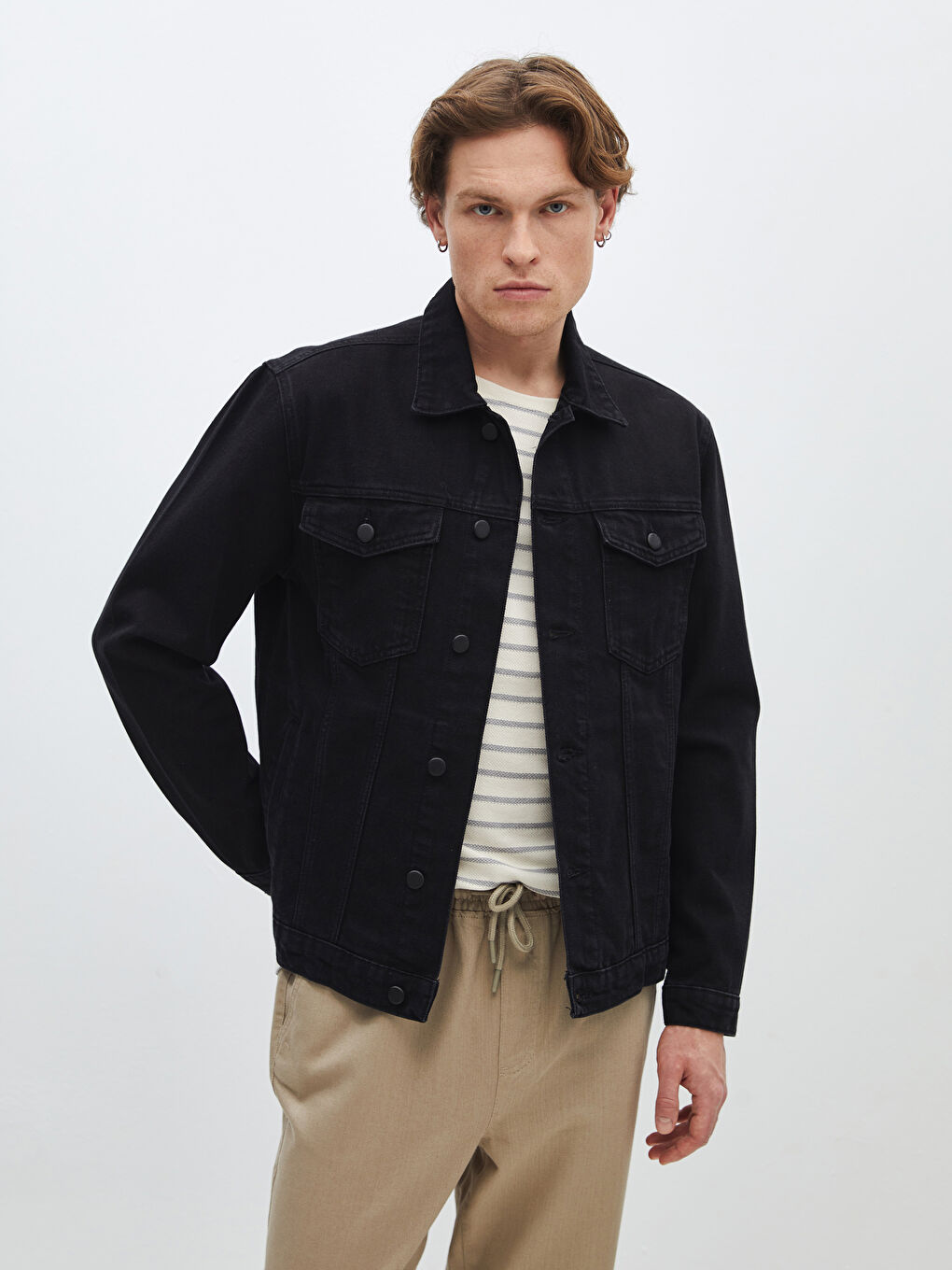 Standard Fit Men's Jean Jacket -S4IH45Z8-326