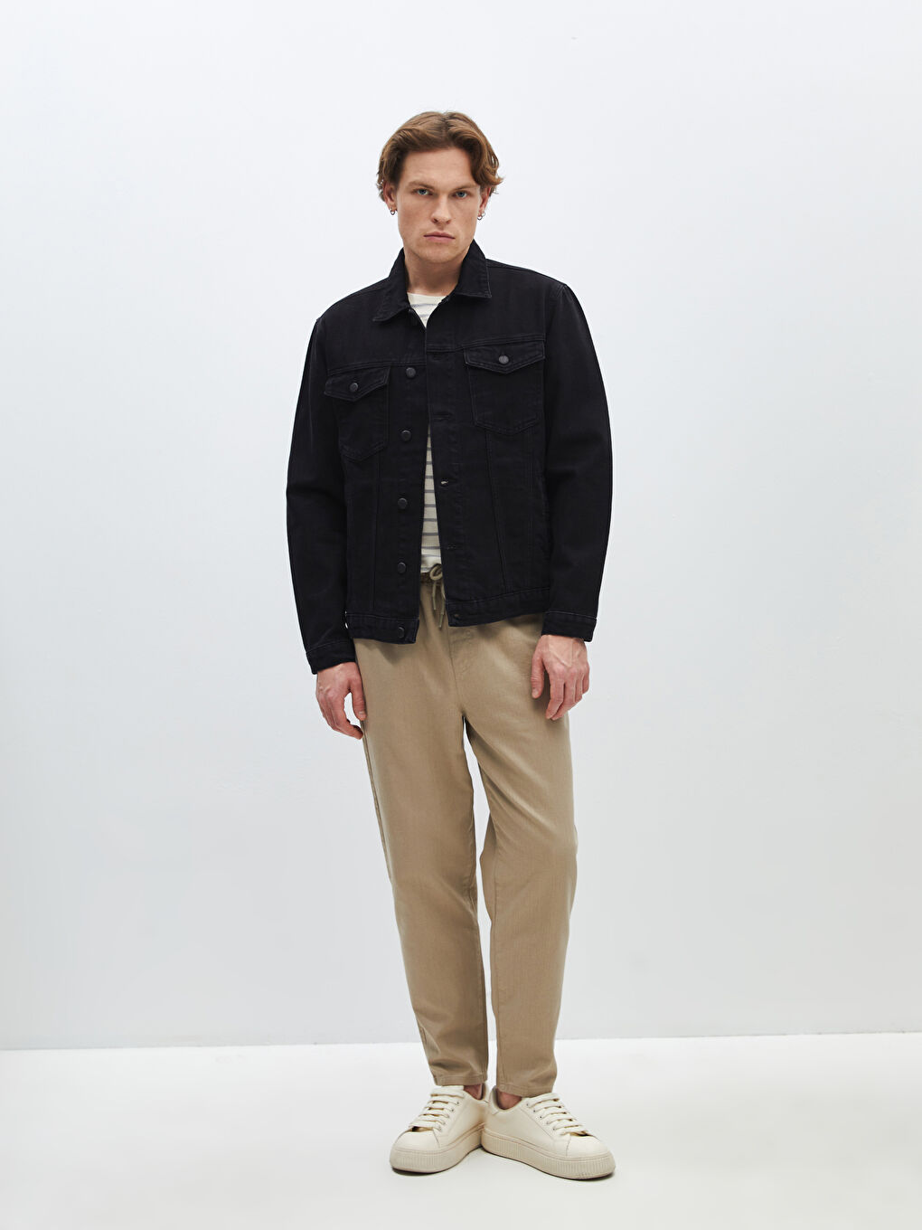 Standard Fit Men's Jean Jacket -S4IH45Z8-326