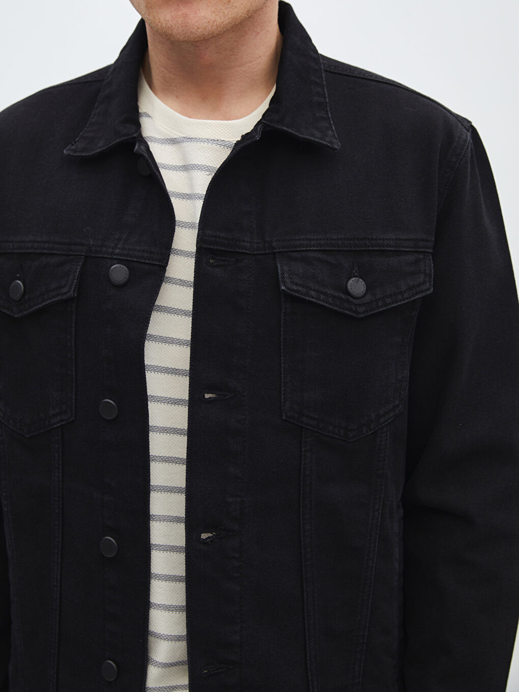 Standard Fit Men's Jean Jacket -S4IH45Z8-326