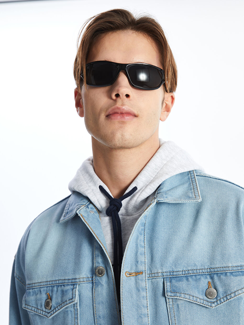 İndigo Rahat Kalıp Erkek Jean Ceket-2