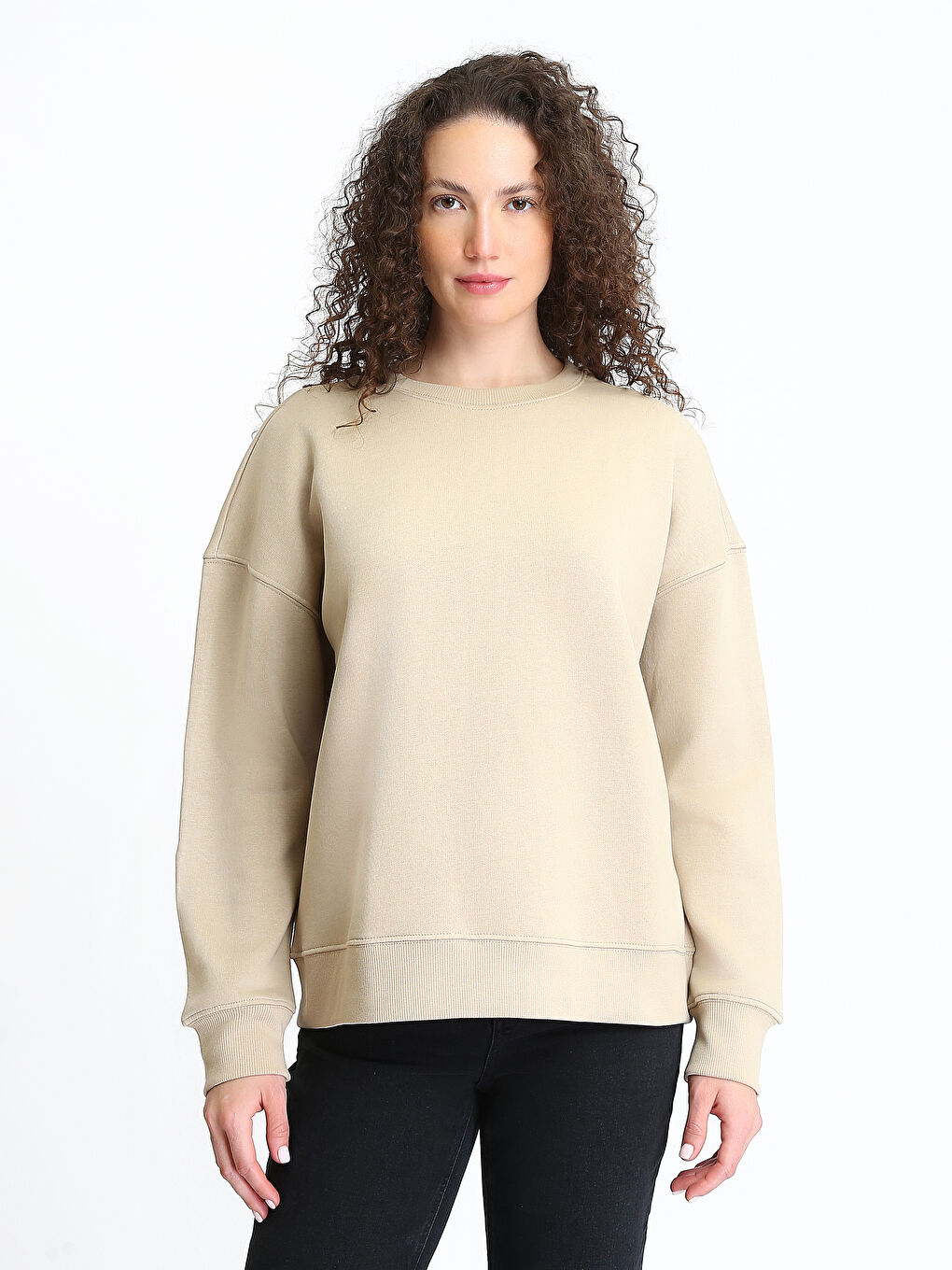 Crew Neck Oversize Women's Sweatshirt