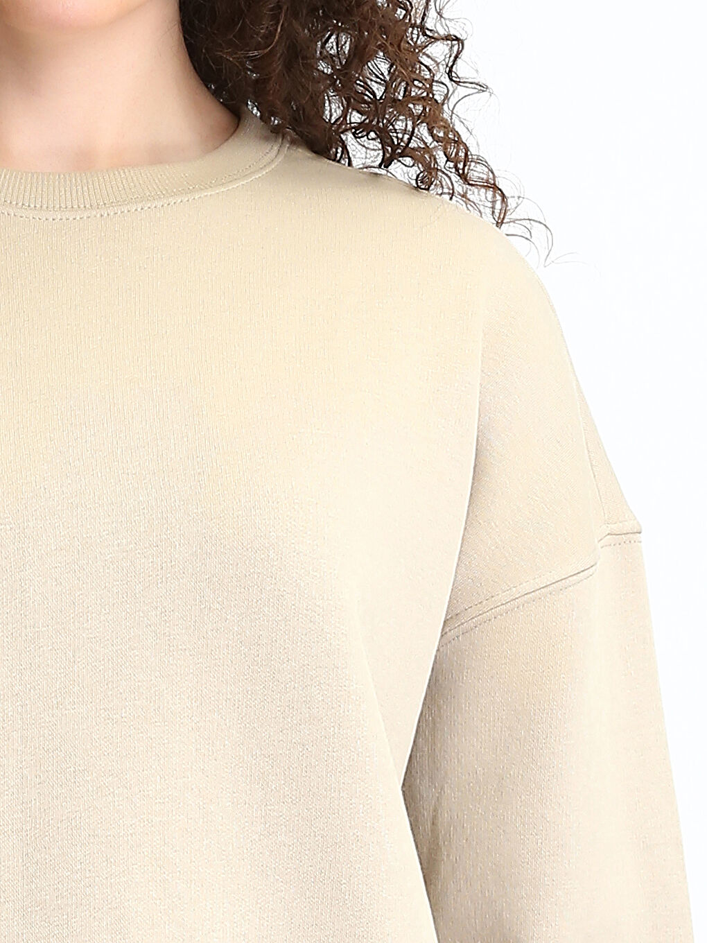 Crew Neck Oversize Women's Sweatshirt-2